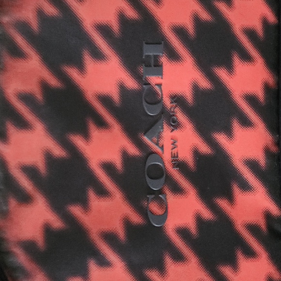 COACH | F71755 Navy Leather Red Houndstooth Campus Backpack - Picture 3 of 6